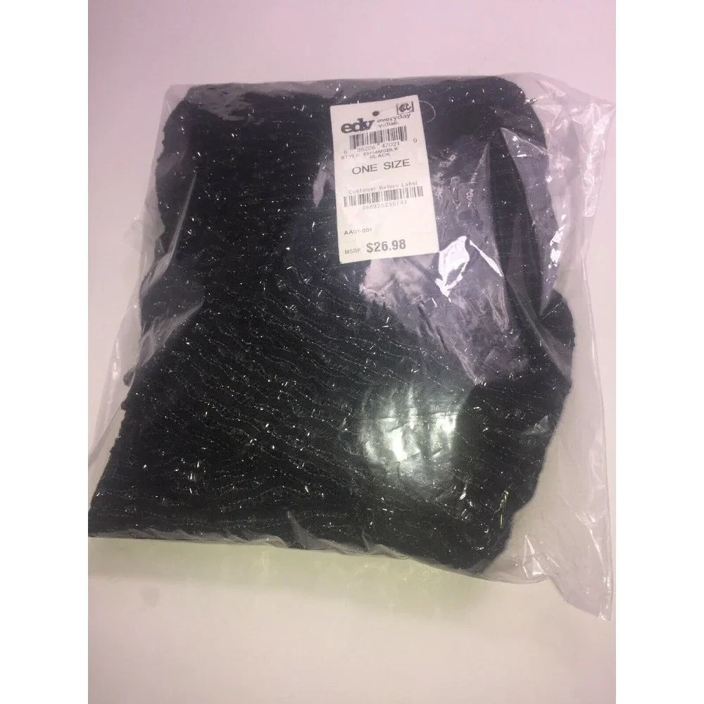 Style&co. Metallic Boucle Scarf (Black, OS)